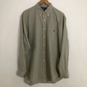 Ralph Lauren Yarmouth Shirt Mens 16.5-34/35 (L) Button Down Striped Preppy Ivy